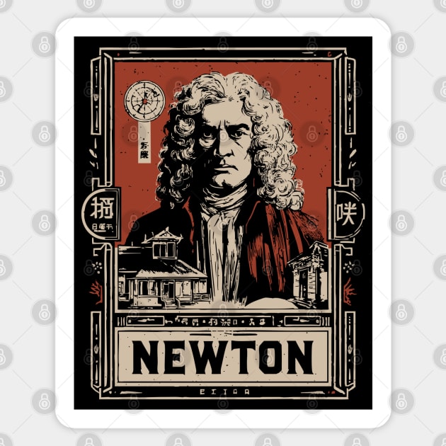 Newton Physics Pioneer Vintage Science Art Sticker by TuncGK